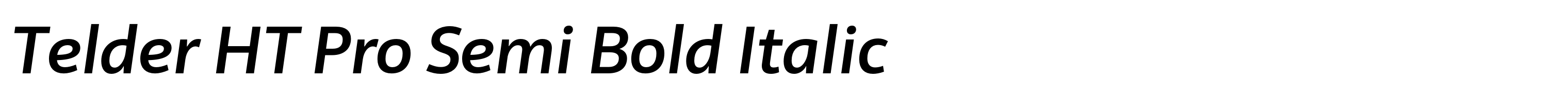 Telder HT Pro Semi Bold Italic
